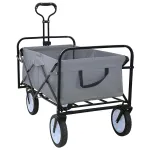 Trolley Manevrabil Pliabil Gri 94 x 53 x 99 cm Tesătură Oxford GartenMobel Dekor