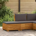 Set de lounge pentru grădină 2 Bucată Maro Lemn Solid de Acacia GartenMobel Dekor