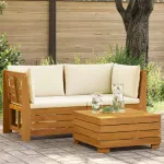 Set de lounge pentru grădină 2 Bucată Maro Lemn Solid de Acacia GartenMobel Dekor