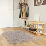 Covor Runner MARSA Gri 100 x 200 cm Poliester și PVC GartenMobel Dekor