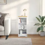Bibliotecă Alb 46 x 29 x 100 cm Lemn de pin masiv GartenMobel Dekor