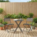 Scaune de grădină 2 pcs Antracit 52,5 x 46 x 82 cm Fier GartenMobel Dekor