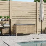 Taburet pentru grădină Beige și gri deschis 80 x 38 x 42 cm GartenMobel Dekor