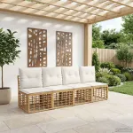 Canapea de grădină cu 4 locuri fără brațe 4 pcs GartenMobel Dekor