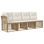 Canapea de grădină cu 4 locuri și braț stâng 4 pcs GartenMobel Dekor