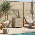 Cutie pentru perne Gri deschis 55 x 55 x 69 cm poliratan GartenMobel Dekor