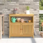 Masă de consolă pentru grădină Acacia deschis 80 x 35 x 75 cm GartenMobel Dekor
