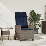 Scaun de grădină rabatabil 56 x 60 x 112 cm oțel GartenMobel Dekor