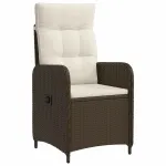 Scaun de grădină rabatabil Maro și Alb Crema 57 x 63 x 94 cm GartenMobel Dekor