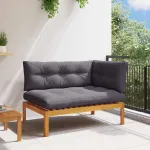 Unitate canapea colț Gri Natural și Închis 132 x 92 x 82 cm GartenMobel Dekor