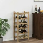 Raft pentru vin natural 32,5 x 29,5 x 72 cm Bambus GartenMobel Dekor