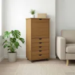 Cabinet mobil Maro miere 53 x 39 x 103 cm Lemn de pin masiv GartenMobel Dekor