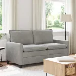 Canapea Gri deschis 156 x 81 x 87,5 cm Catifea GartenMobel Dekor