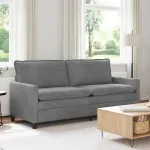 Canapea Gri închis 196 x 81 x 87,5 cm Catifea GartenMobel Dekor