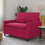 Canapea Roșu Vin 126 x 81 x 87,5 cm Catifea GartenMobel Dekor