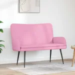 Canapea cu 2 locuri Roz 115 x 61 x 87 cm țesătură GartenMobel Dekor