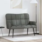 Canapea cu două locuri Gri închis 115 x 61 x 87 cm țesătură GartenMobel Dekor