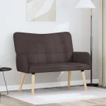 Canapea cu două locuri Maro închis 115 x 61 x 87 cm țesătură GartenMobel Dekor