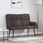 Canapea cu două locuri Maro închis 115 x 61 x 87 cm țesătură GartenMobel Dekor
