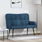Canapea cu două locuri albastru 115 x 61 x 87 cm țesătură GartenMobel Dekor