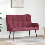 Canapea cu două locuri bordo 115 x 61 x 87 cm țesătură GartenMobel Dekor