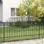 Gard cu țărușe Asten Negru 200 x 130 cm GartenMobel Dekor