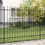 Gard cu țărușe Asten Negru 200 x 200 cm GartenMobel Dekor