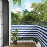 Ecran de balcon Albastru și Alb 75 x 200 cm GartenMobel Dekor