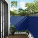 Ecran de balcon albastru 120 x 200 cm Oxford alu acoperit cu PU GartenMobel Dekor