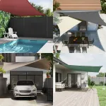Pânză de umbră Negru 6 x 2,5 m 100% poliester Oxford GartenMobel Dekor