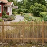 Gard de Grădină Carbonizat 1000 x 80 cm Stuf GartenMobel Dekor