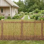 Gard de Grădină Carbonizat 300 x 100 cm Stuf GartenMobel Dekor