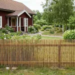 Gard de Grădină Carbonizat 300 x 80 cm Stuf GartenMobel Dekor