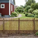 Gard de Grădină Carbonizat 400 x 90 cm Stuf GartenMobel Dekor