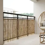 Gard de Grădină Carbonizat 500 x 80 cm Stuf GartenMobel Dekor