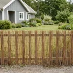 Gard de Grădină Carbonizat 500 x 90 cm Stuf GartenMobel Dekor