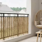 Gard de Grădină Carbonizat 600 x 90 cm Stuf GartenMobel Dekor