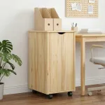 Cabinet mobil cu roata Maro 34 x 39 x 65,5 cm Lemn de pin masiv GartenMobel Dekor