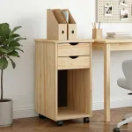 Cabinet mobil cu roata Maro 34 x 39 x 65,5 cm Lemn masiv de pin GartenMobel Dekor