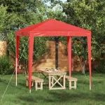 Cort pentru Petreceri 200 x 200 x 240 cm Roșu PE și oțel GartenMobel Dekor