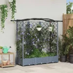 Pat Ridicat cu Trellis și Acoperiș Gri deschis PP GartenMobel Dekor