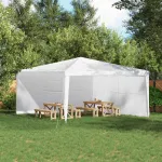 Perete lateral pentru cort de petrecere 2 pcs Alb 400 x 195 cm GartenMobel Dekor