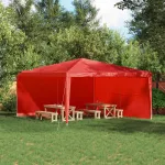 Perete lateral pentru cort de petrecere 2 pcs Roșu 400 x 195 cm GartenMobel Dekor