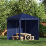 Perete lateral pentru cort de petrecere 2 pcs albastru GartenMobel Dekor
