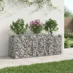 Pat ridicat din gabion Argintiu GartenMobel Dekor