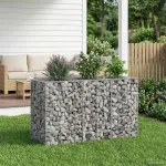 Pat ridicat din gabion Argintiu GartenMobel Dekor