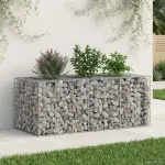 Pat ridicat din gabion Argintiu GartenMobel Dekor