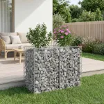 Pat ridicat din gabion Argintiu GartenMobel Dekor