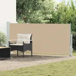 Jaluzea laterală retractabilă Bej 600 x 117 cm Poliester GartenMobel Dekor
