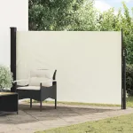 Jaluzea laterală retractabilă Crem 300 x 170 cm Poliester GartenMobel Dekor